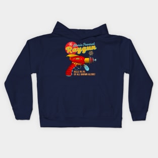 Atomic Powered Raygun Kids Hoodie